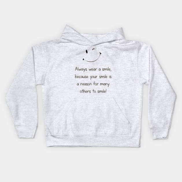 quote of the day Kids Hoodie by artsofi